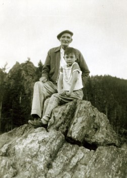 Great grandfather and me at the Continental Divide in Colorado -- 1952 -- a place from which to move on