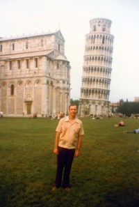 Clowning around in Pisa, Italy -- 1978